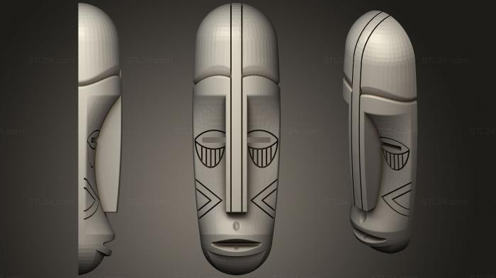 Mask (Tribal Mask, MS_0287) 3D models for cnc